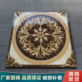 入户玄关拼花瓷砖800x800 欧式拼花地砖圆形地毯花拼图造型抛晶砖