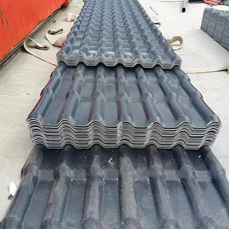 合成树脂瓦ASA别墅平改坡屋面瓦工程房檐仿古瓦片PVC亚捷厂家批发