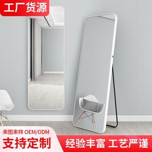 Full-Length Mirror, Home Floor-To-Ceiling Mirror, Wall-Mounted Dressing Mirror, Girls' Bedroom Makeup, Internet Celebrity Wall-Mounted Stereo Fitting Mirror