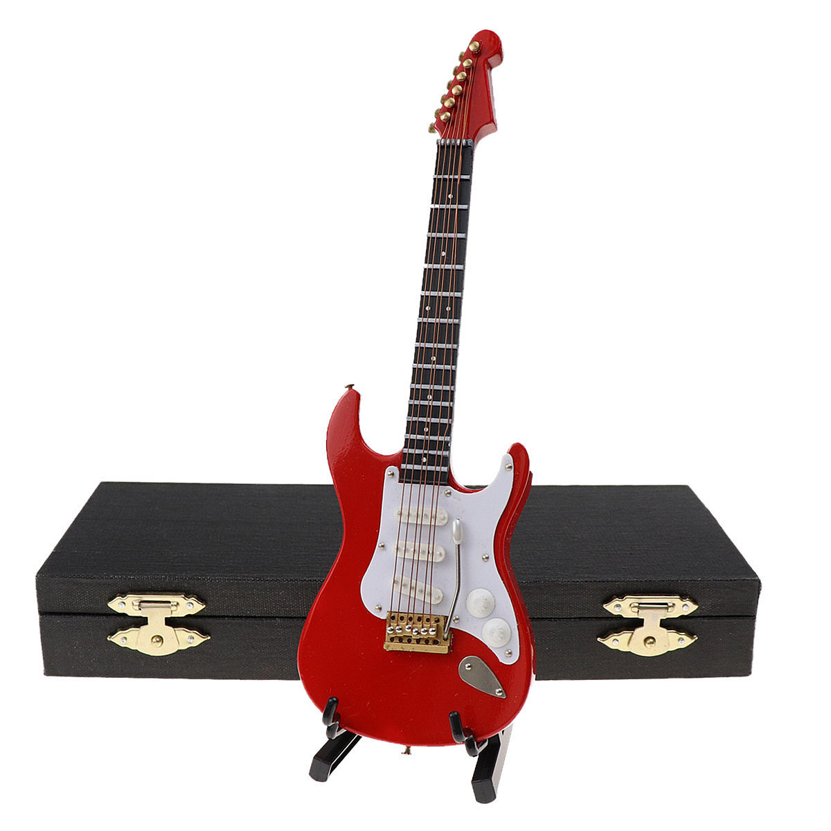エレキギター模型ミニ4色木製エレキギター置物模型音楽訓練先生誕生日会社プレゼント
