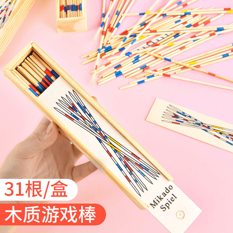 Pick wooden stick parent-child interactive toys children's toys educational wooden safety 80 nostalgic boxed classic games Pick wooden stick parent-child interactive toys children's toys educational wooden safety 80 nostalgic boxed classic games