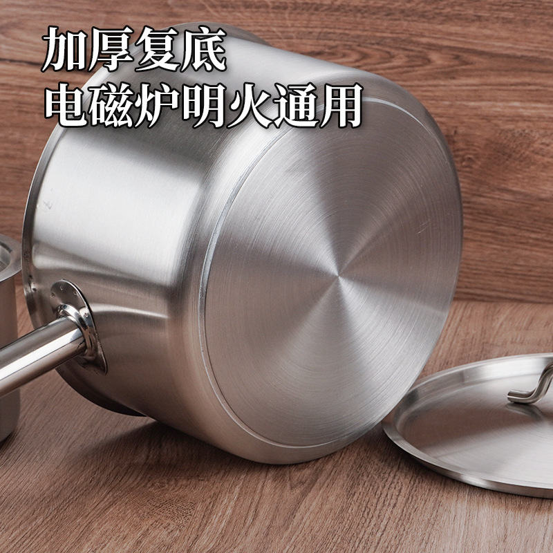 厚みのあるステンレス製スープポット、複合底電磁調理器、ユニバーサルシングルハンドル、業務用ベーキング、洋食ソース、ノンスティック小型ミルクポット|undefined