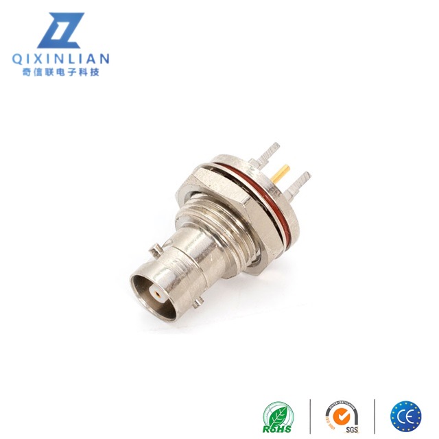 BNC防水连接器 180°直插PCB板端母头
