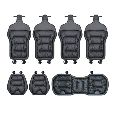 Four Seasons Pad, Anti-Fouling Leather, High-End, Skin-Friendly Seat - noble-black-seven-piece-vehicle-set-no-car-logo