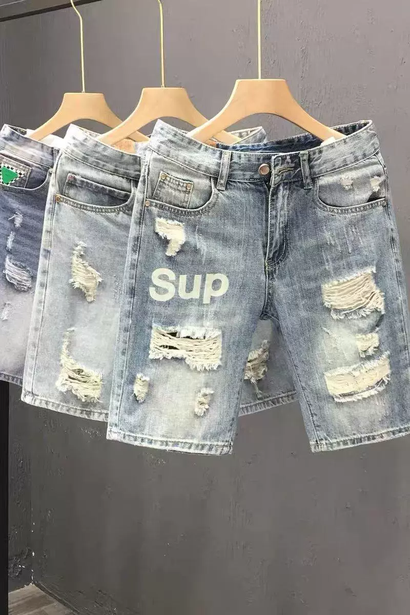 Denim skirt, summer shorts, trend trousers for leisure, oversize