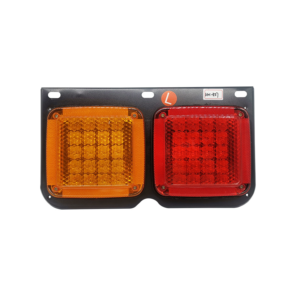 Placa de hierro lámpara de dos articulaciones Placa de hierro lámpara LED remolque LED luz trasera coche eléctrico LED luz trasera red de hierro