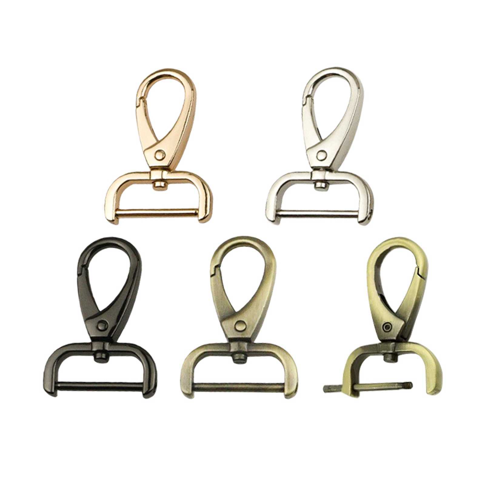 Accesorios de hardware de la bolsa diámetro interior 1 pulgadas 26mm hebilla de pescado de aleación de zinc correa de la bolsa hebilla colgante tornillo extraíble hebilla de gancho de varilla