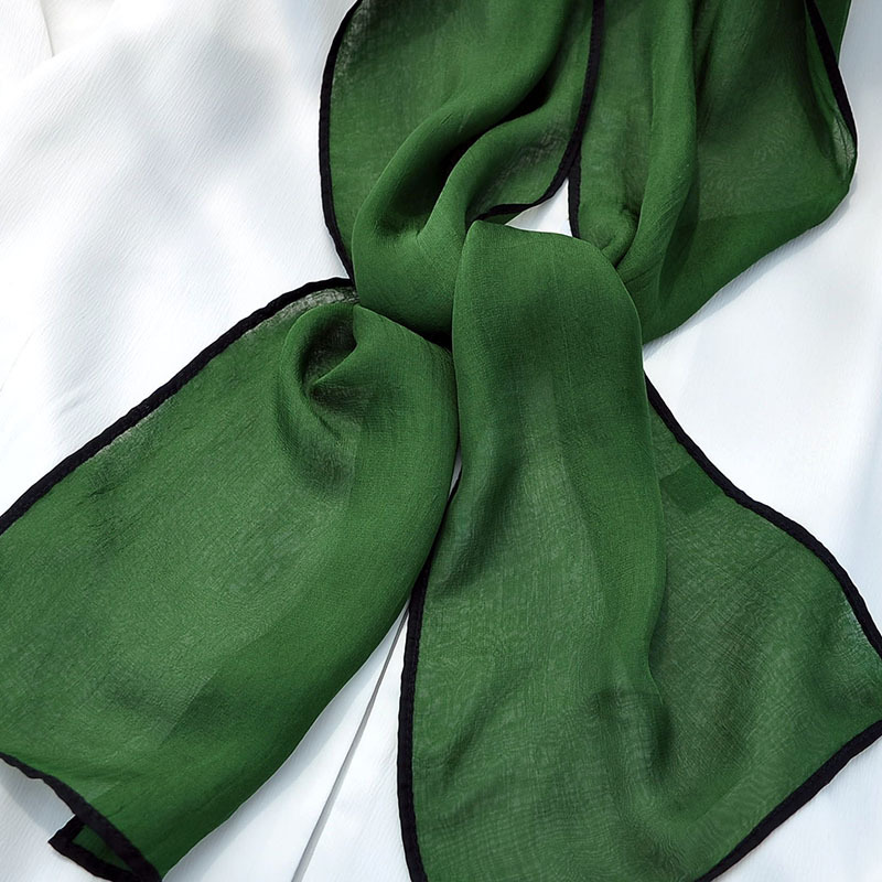 Buñuelo de seda sólida pequeña banda larga ligera Tiansil correa de cabello correa de cabello correa