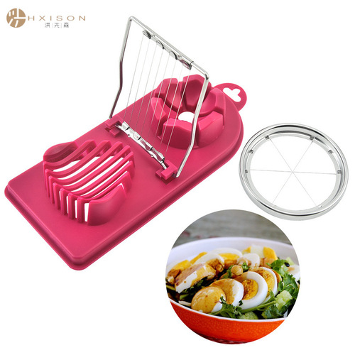 Multifunctional two-in-one egg slicer, double scalp egg slicer, pine egg slicer, household egg slicer