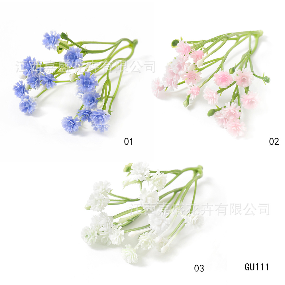 시뮬레이션된 안개꽃 꽃 머리 액세서리 안개꽃 플라스틱 꽃 DIY 수제 액세서리 홈 인테리어