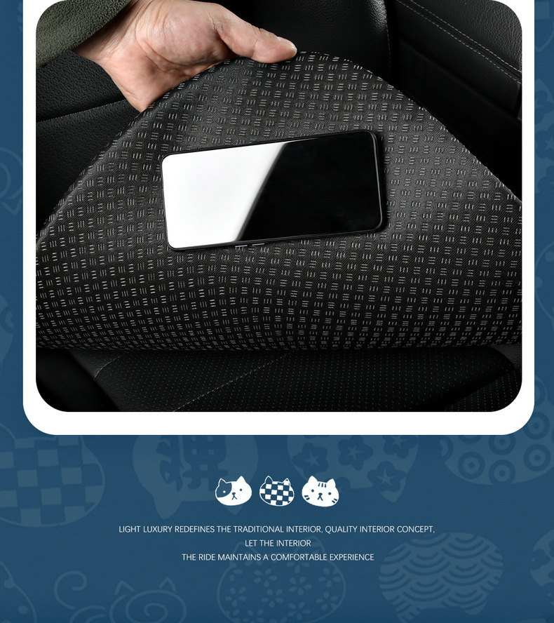 New Breathable Fabric Cartoon Casual Cute Fashion Comfortable Trendy Cool Multi-Piece Car Seat Cushion All Year Round