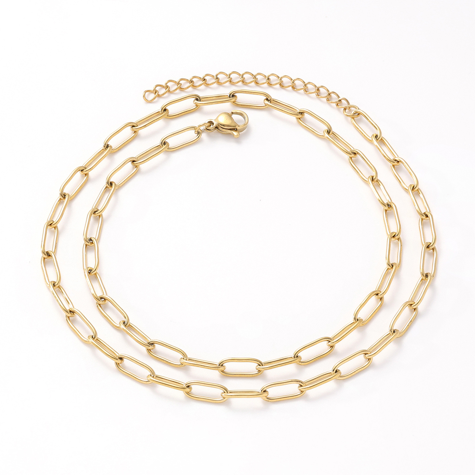 All Seasons Season Wholesale Jewelry Basic Simple Style Geometric 304 Stainless Steel Plating Cable Chain Chain Necklace
