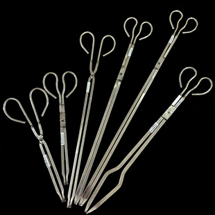Stainless Steel Fire Tongs Household Firewood-Burning Sanitation Garbage Tongs Long-Handled Flat Mouth Clamp Carbon Pick-Up Sanitary Tongs Outdoor Multi-Purpose