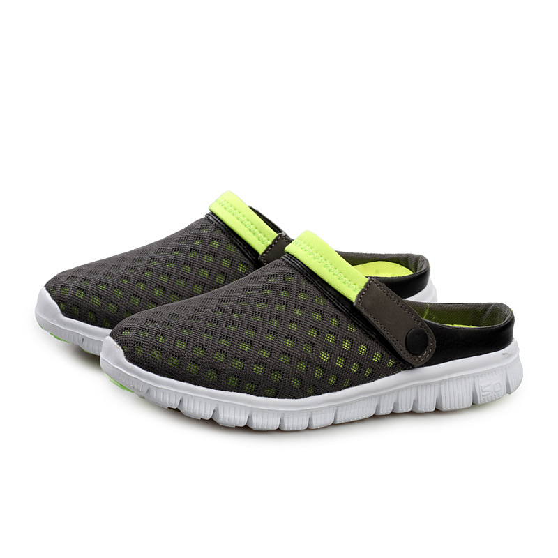  Herren-Sommer-Clogs, atmungsaktive Sandalen, Hausschuhe, Outdoor-Strandsandalen, Netz-Hausschuhe_voghion.com