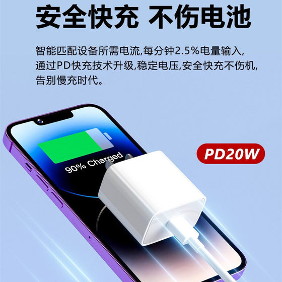 PD20W charging head for iPhone charger head fast charging set Apple charger manufacturers wholesale