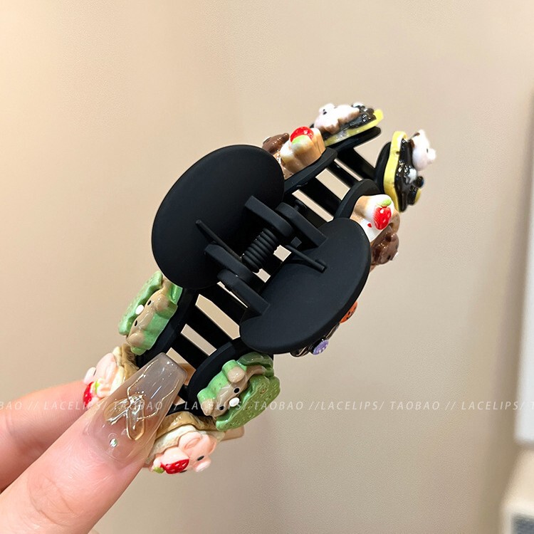 スナッククッキー大型クリップ女性のハイエンド 2025 新しいサメクリップ後頭部ヘアクリップ帽子夏|undefined