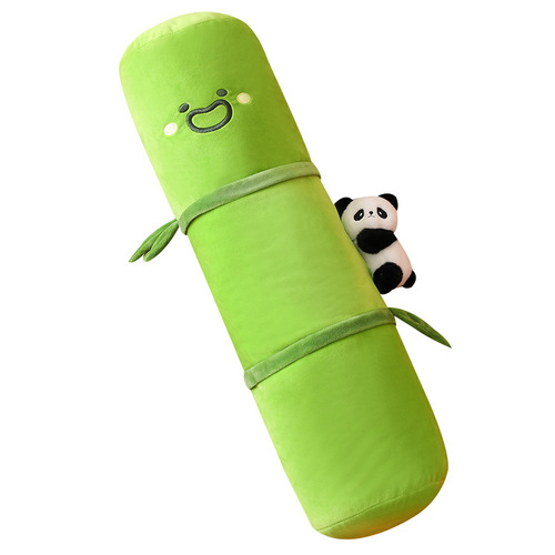 Bamboo Panda Home Long Cylindrical Pillow Bedside Cushion Girls Side Sleeping Leg Pillow Removable and Washable Plush Toy
