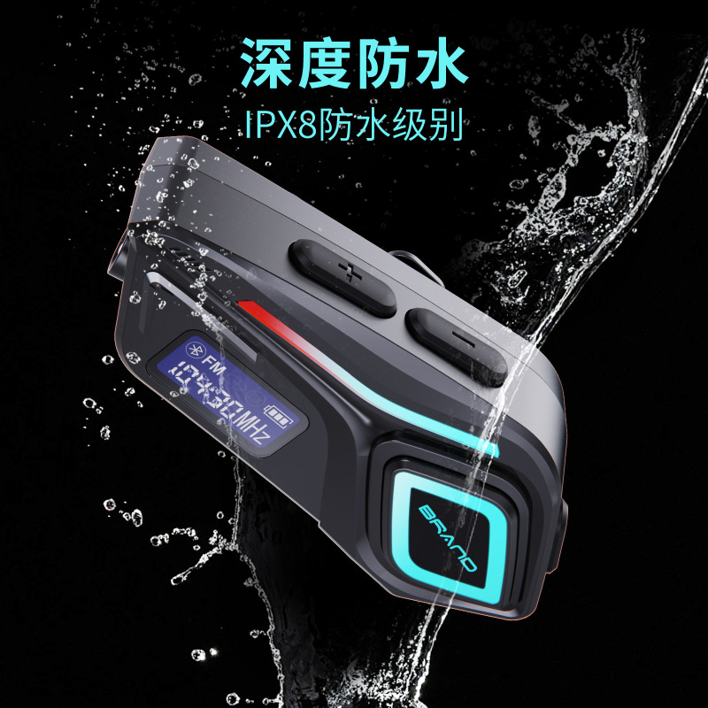 国境を越えたオートバイのヘルメットワイヤレス Bluetooth ヘッドセット長いバッテリー寿命防水ノイズリダクション屋外ライダーサイクリング Bluetooth ヘッドセット|undefined