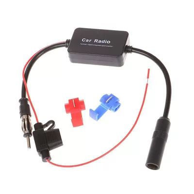 Active antenna car radio amplifier antenna vehicle-mounted FM AM multi-connector Metabo (vehicle antenna) - 2-in-1-car-radio-amplifier