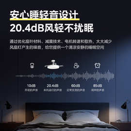 美的风扇灯 MF-59DY20 36寸 D 全白 照明24W