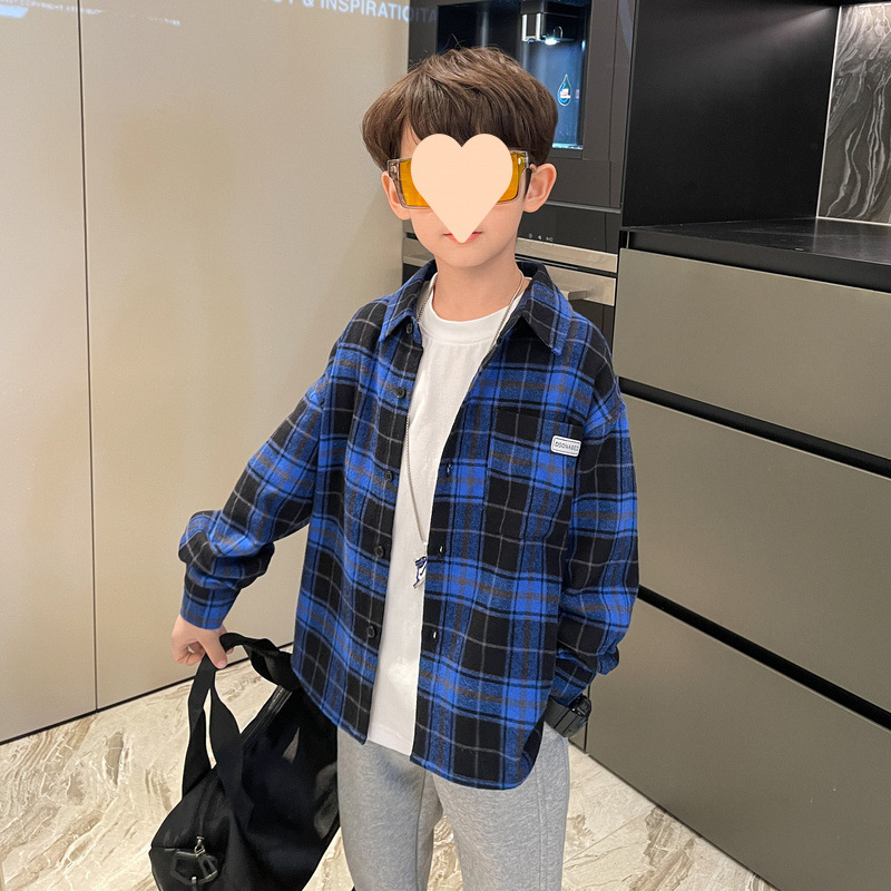 블루 [신4색 체크무늬]