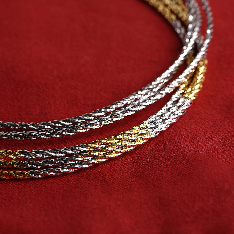 S925 Silver Collar Necklace Silver Gold Plated Ancient Gold DIY Necklace Pendant Jewelry Accessories