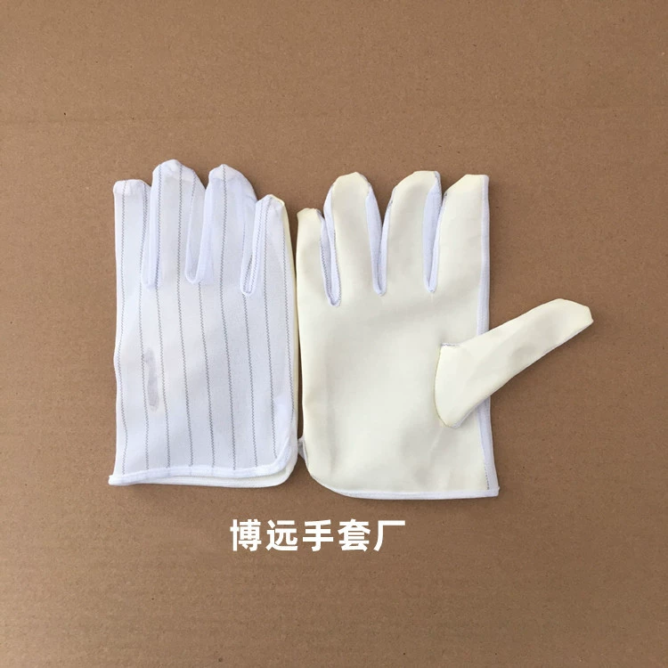 Фабрика прямые антистатические перчатки PU 23 см большие антистатические полосатые перчатки с полиуретановым покрытием ладони Нескользящие