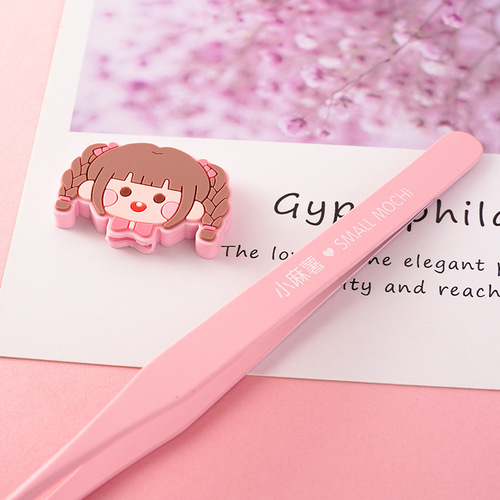 Small mochi hand account tweezers handmade hand account tool Niezi hand account DIY pointed elbow straight head clip Gu card clip