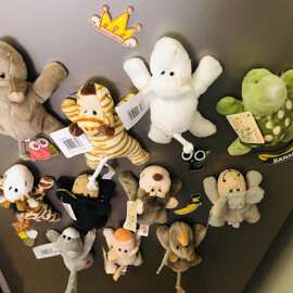 冰箱磁铁动物老虎磁铁可爱冰箱贴冰箱贴时尚家居摆饰毛绒玩具卡通