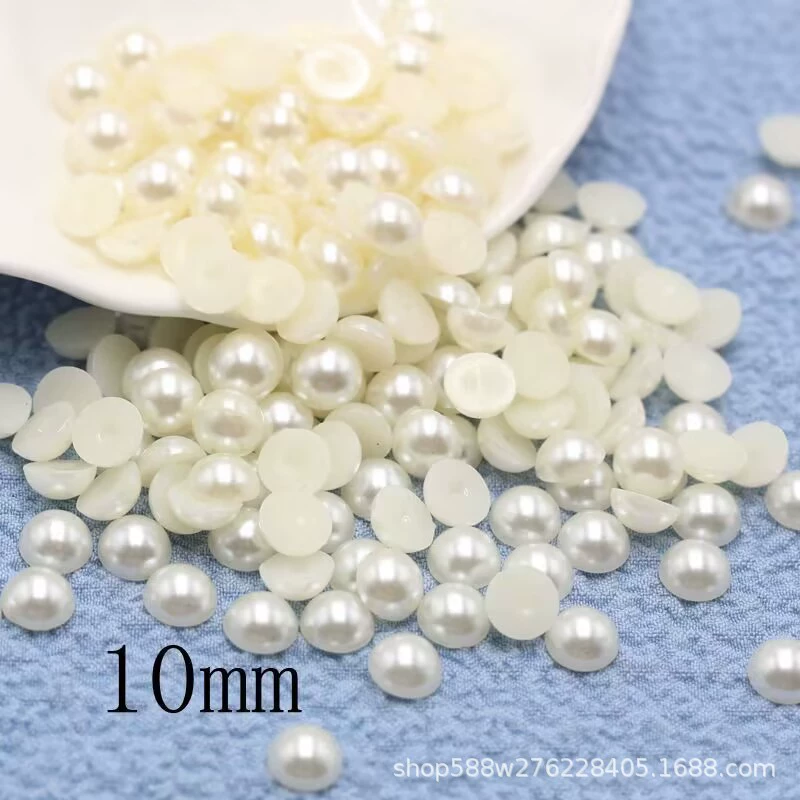 DIY аксессуары для рукоделия: ABS круглые полубусины с плоским дном, накладки для ногтей, жемчужины полукруглой имитации, высокая блестящесть