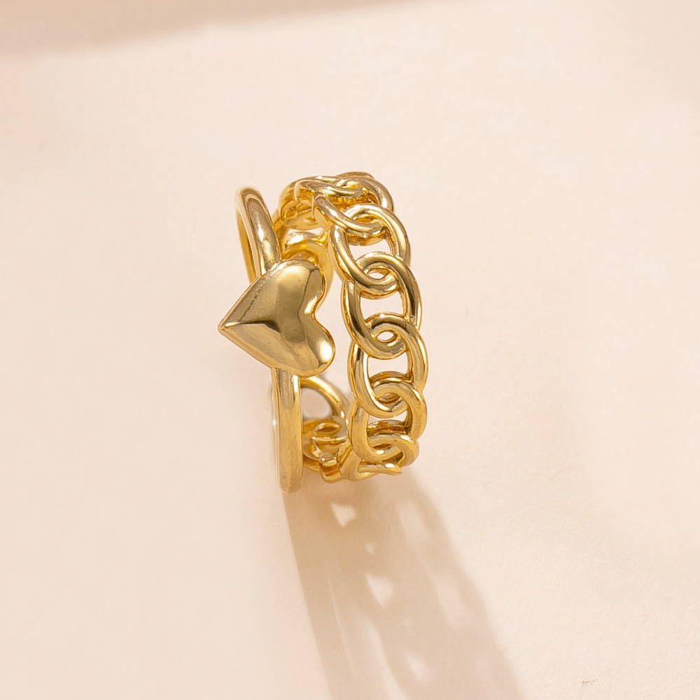 Anillo de acero inoxidable europeo y americano Moda femenina Anillo de estrella de mar hidráulico geométrico Chapado en oro de 18 quilates Anillo de amor Joyas de acero de titanio
