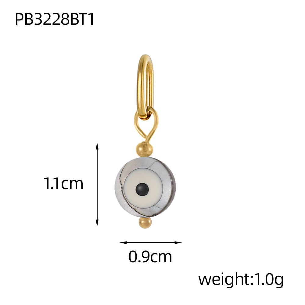2g Weight Pendant Jewelry Making Type DIY Ornament Accessories Classification 1 Piece Quantity 304 Stainless Steel Material Devil's Eye Pattern All Seasons Season Polished Finish Plating Design Simple Style, Classic Style Style 1 Piece 304 Stainless Steel Devil's Eye Polished Pendant DIY Ornament Accessories 6