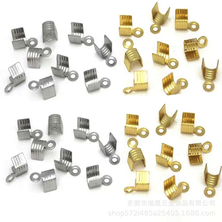 Stainless Steel Patterned Steel Rope Clip Buckle Bracelet Rope Clip Head Mountain Clip Positioning Buckle DIY Jewelry Accessories