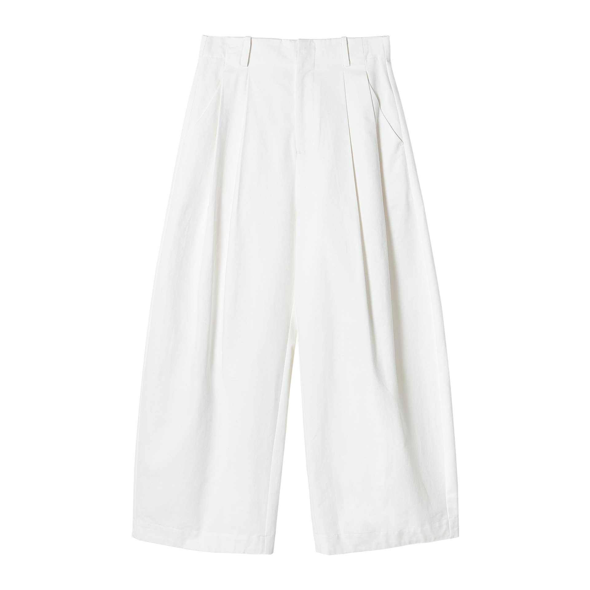 【コモンライン】COLNE 新作 ハイウエスト コットン 起毛 カーブ 万能 ゆったり レイジー カジュアル パンツ C4472