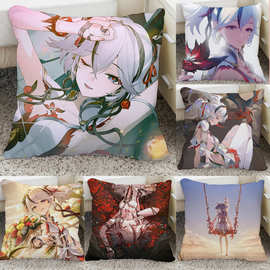 二次元枕头人物鸣潮椿抱枕双面图片制作diy座椅靠垫腰靠枕