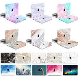 儒商适用macbook保护壳case Pro14彩绘苹果笔记本保护壳大理石air