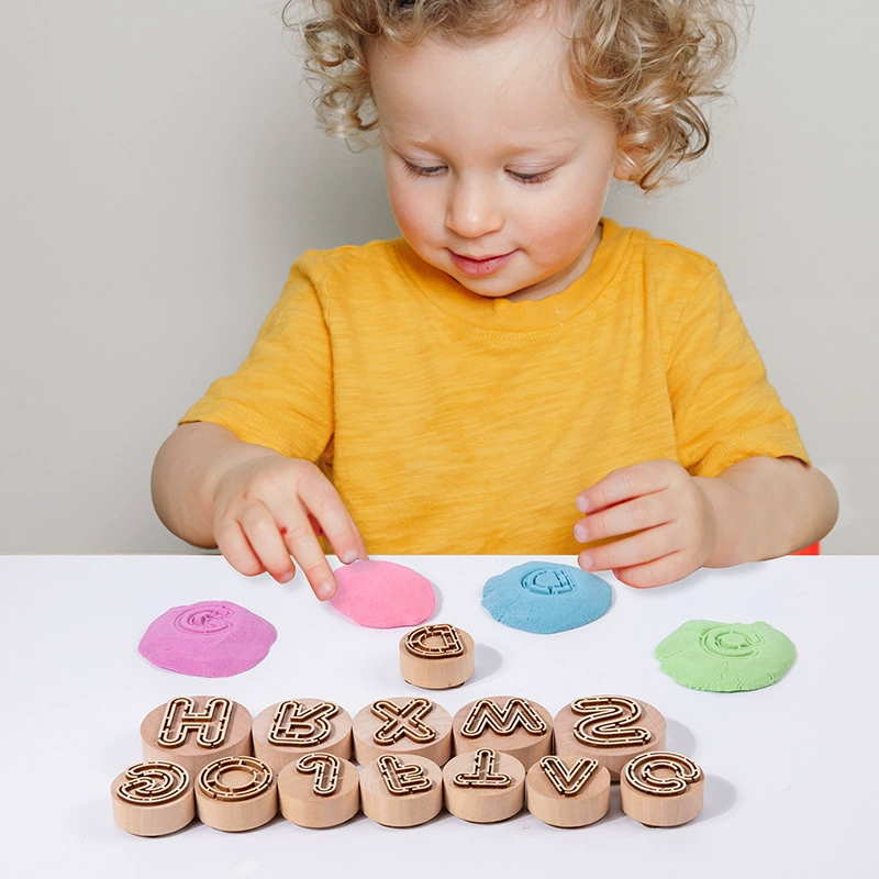 Деревянная пластиковая печать ребенка, но это misinterpret. Wait: The input: "Children's wooden seal, cognitive smart toy with letters, DIY, 36, English letters, early education"