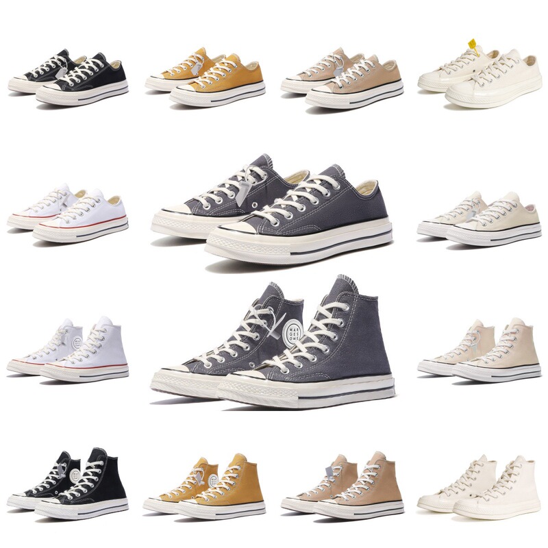 Miki Converse 1970S Classic High and Low Canvas Shoes for Men and Women Classic Spring New Flats Women's Shoes Versatile Board