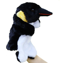 义乌毛绒玩具批发动物手偶企鹅儿童玩偶安抚娃娃乌鸦亚马逊现货