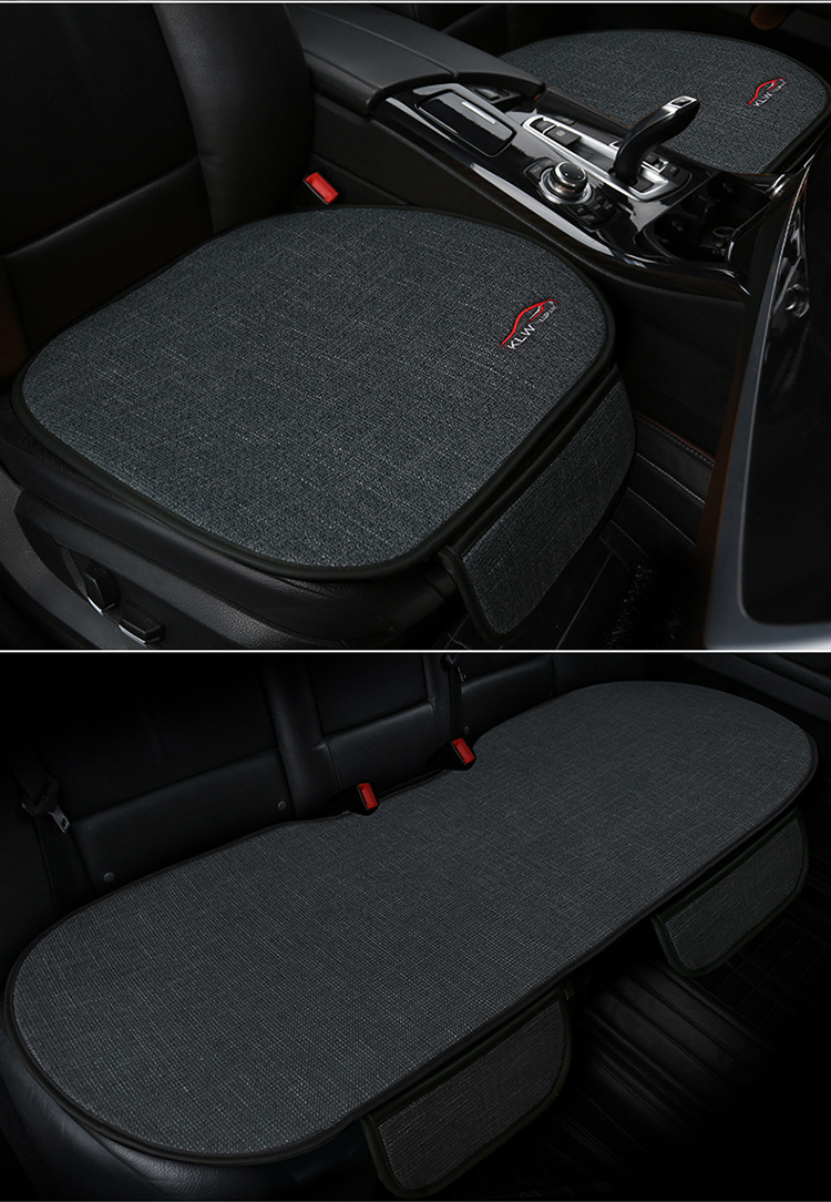 New 6-color linen small three-piece small square cushion car seat cushion four seasons universal seat cushion car chair cushion home