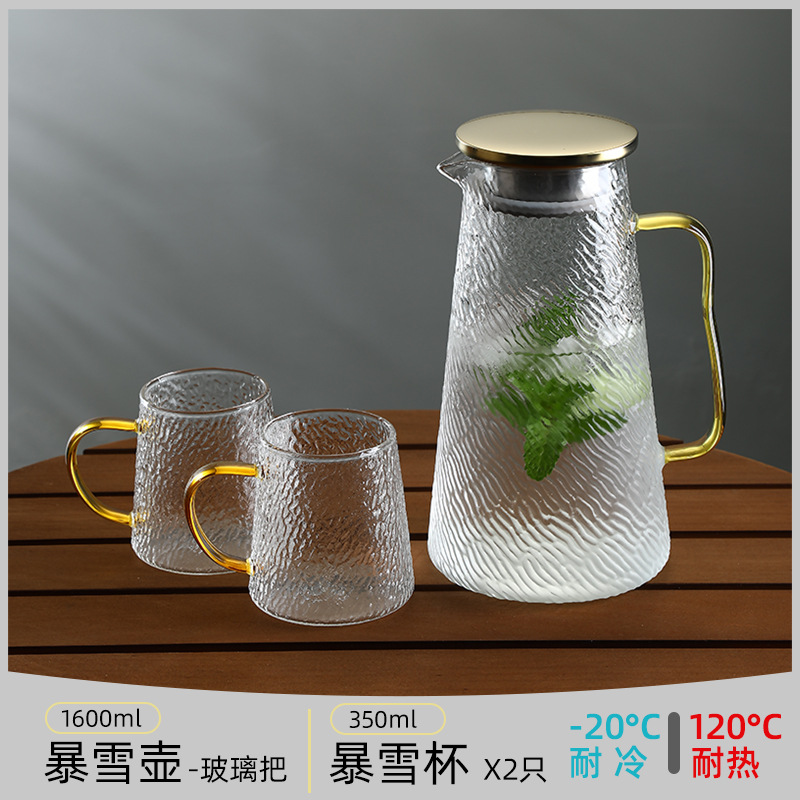tetera de agua fría, vidrio resistente a altas temperaturas, tetera de té fría de jugo de fruta de gran capacidad, botella de agua hervida, tetera de té doméstica resistente al calor a prueba de explosiones image 8