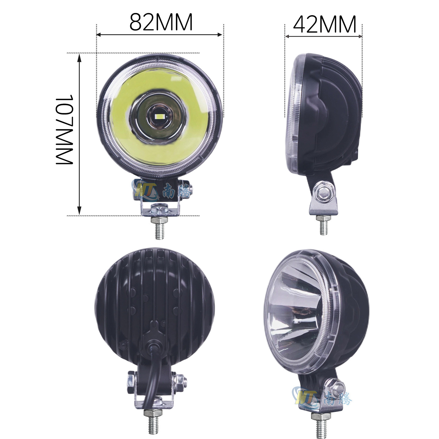 Coche camión grande, remolque, luz lateral, luz de neumático de 18W, luz de piso, luz de marcha atrás, luz antiniebla, luz modificada
