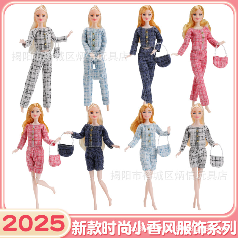 11-Inch 30cm Barbie Doll Fashion Socialite Style Three-Piece Outfit Set Wholesale Amazon Foreign Trade