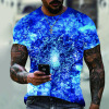 Summer big short sleeve T-shirt for leisure, 3D