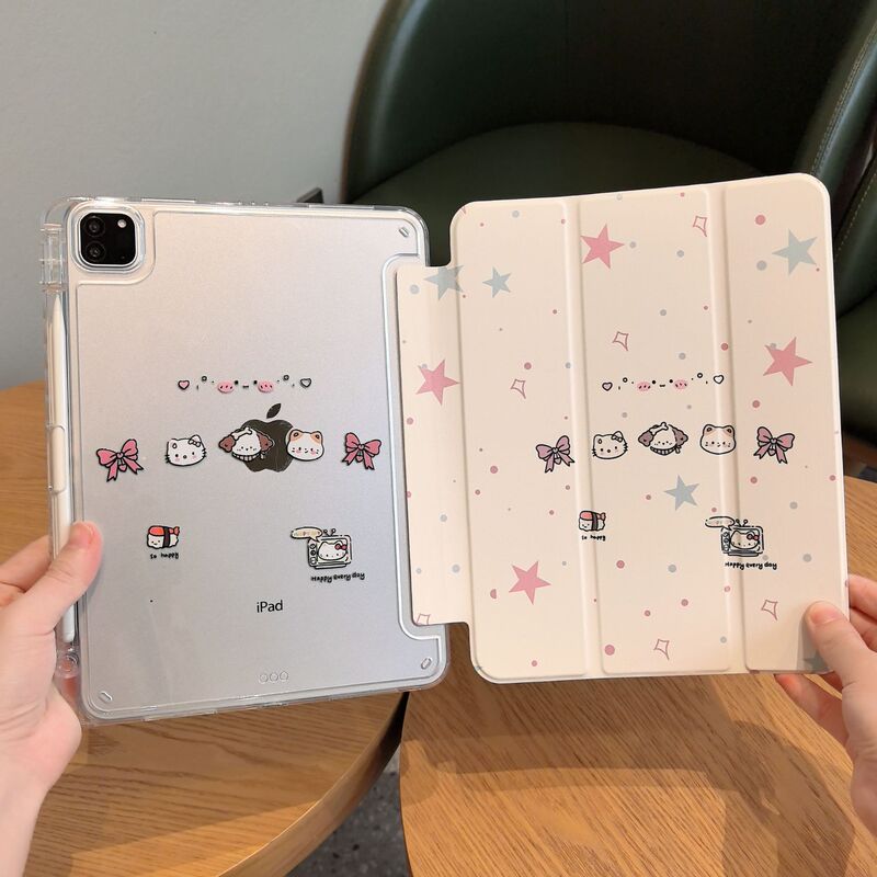 Suitable for Apple iPad Pro2024 Tablet Mini7 Protective Case Air6/5 Acrylic Ipad11 with Pen Slot Case Suitable for Apple iPad Pro2024 Tablet Mini7 Protective Case Air6/5 Acrylic Ipad11 with Pen Slot Case