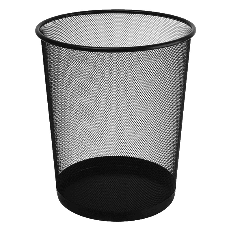 Cubo basura malla hierro, anti-óxido, sin tapa