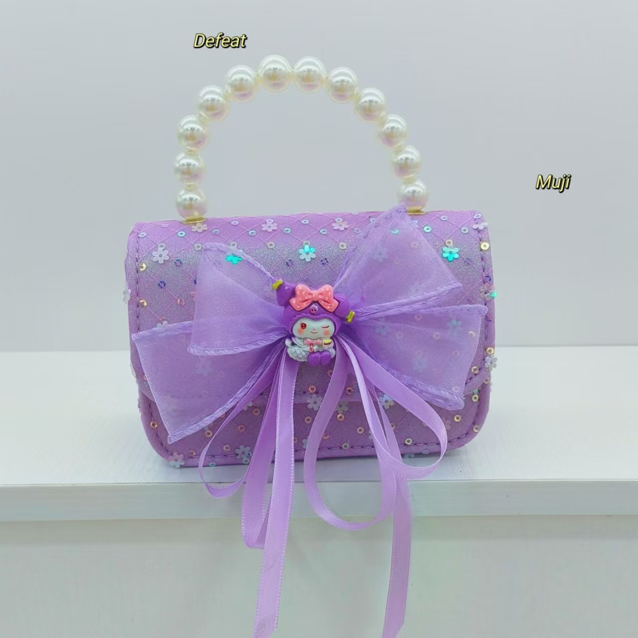 Melody Pearl bolso de princesa, bolso de accesorios, bolso de arco, bolso de cadena, bolso de Año Nuevo para chicas