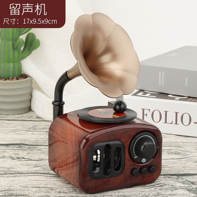 レトロ蓄音機オルゴールリビング玄関オフィス装飾品置物クリエイティブバレンタイン誕生日プレゼント|undefined