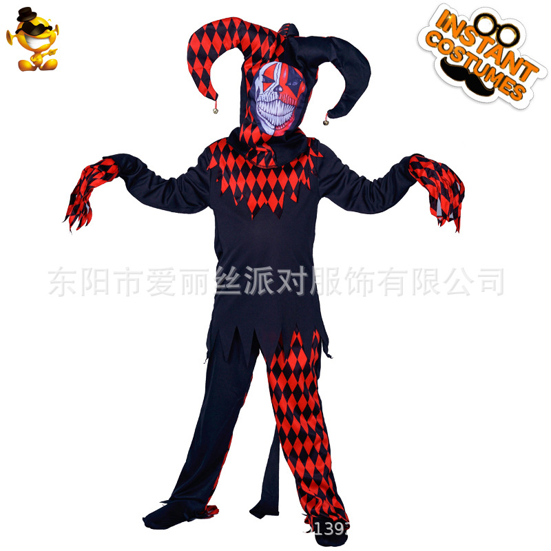 Halloween niños Cosplay traje horror realista mal payaso traje etapa Cosplay traje