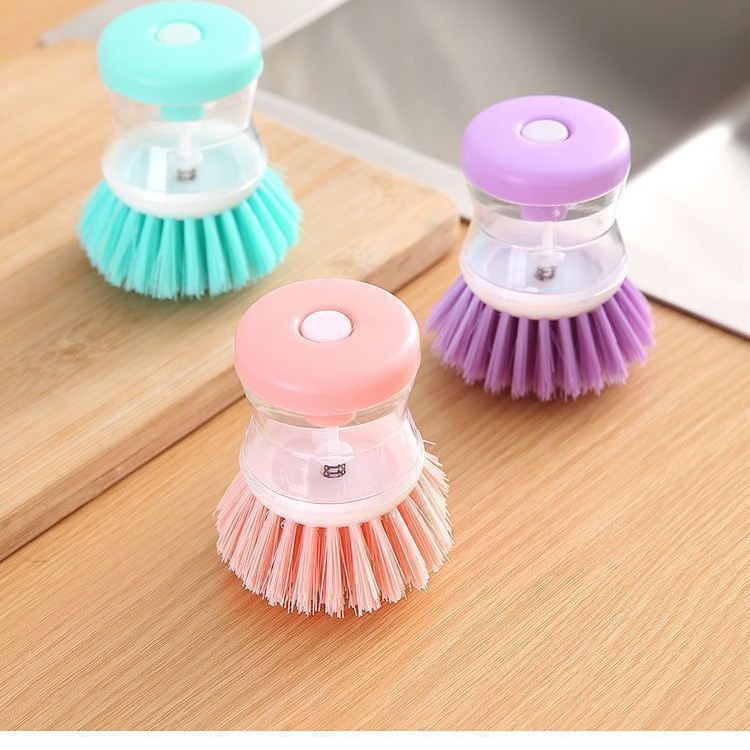 En stock cocina líquido lavado olla cepillo lavado cepillo de limpieza cepillo de descontaminación del hogar líquido presionando limpieza descalcificación cepillo